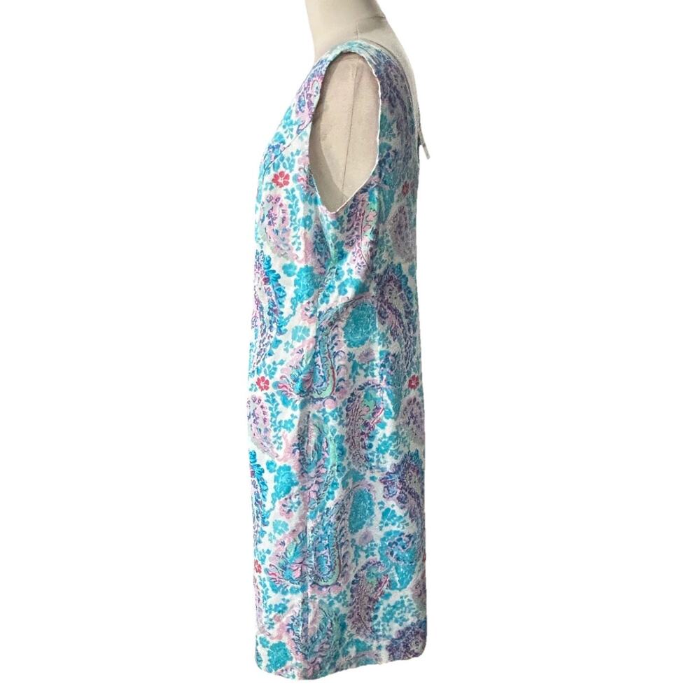 Talbots FRESCO PAISLEY SHEATH DRESS Size 12 NEW with Tags - Picture 4 of 13